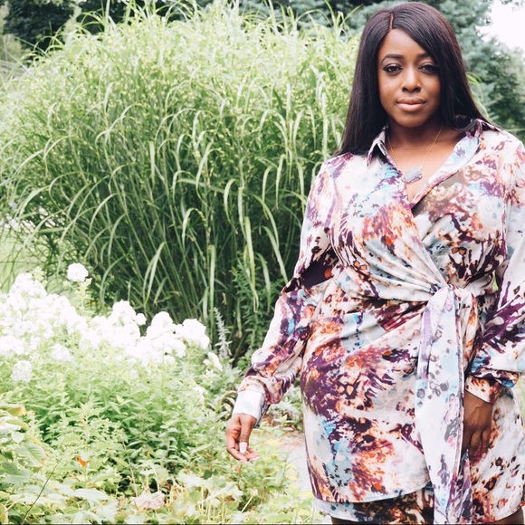 Plus Size ‘Aquarelle’ Shirt Dress - Picture 7 of 7